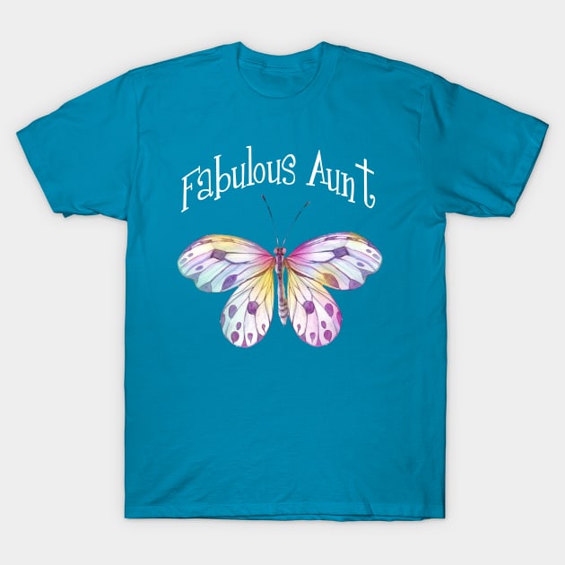 Fabulous Aunt Butterfly T-Shirt by FabulouslyFestive